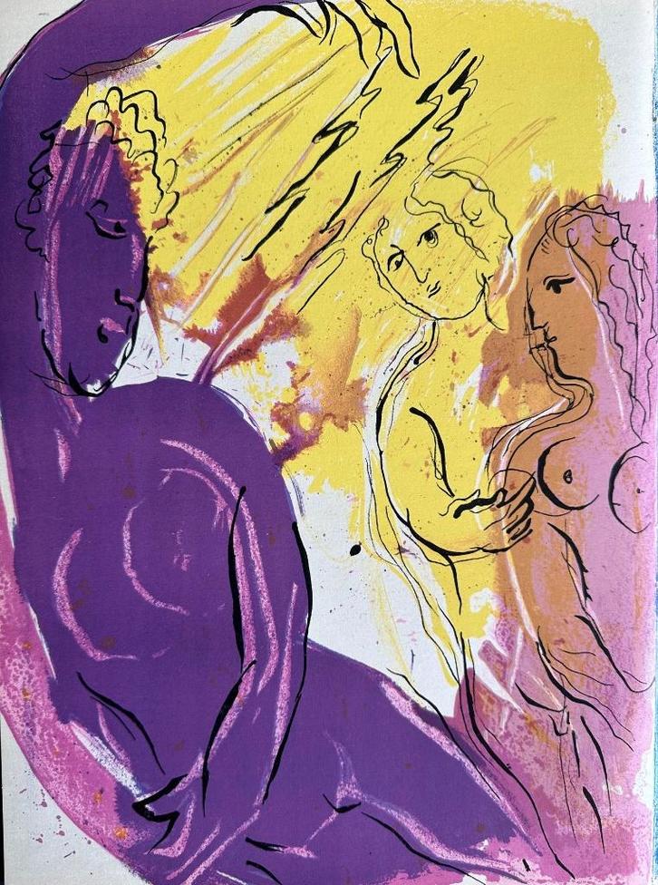 Litho Marc Chagall uit Verve, Antiek en Kunst, Kunst | Litho's en Zeefdrukken, Ophalen of Verzenden