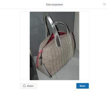 Justo Ju'sto tas damestas bag bruin met offwhite wol  beschikbaar voor biedingen