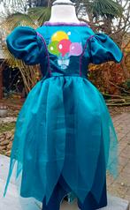 Blauwe prinsessenjurk met geborduurde ballonnen.Nieuw! 110, Kinderen en Baby's, Carnavalskleding en Verkleedspullen, Ophalen of Verzenden
