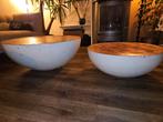 Bowl salontafel SET! 2 ronde salontafels industrieel, Ophalen, Gebruikt, 50 tot 100 cm, 50 tot 100 cm