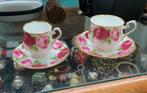 Royals Albert 'Old English Rose theekop koffiekop schotelset, Antiek en Kunst, Antiek | Servies los, Ophalen of Verzenden