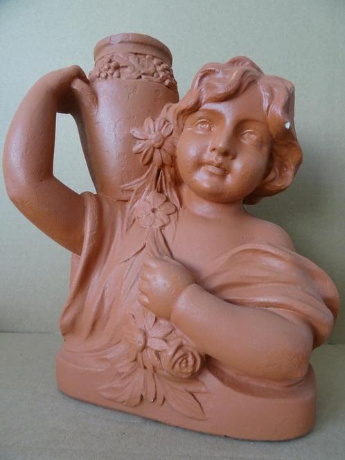 Curiosa antiek beeld of vintage beeld meisje met kruik 26cm, Antiek en Kunst, Curiosa en Brocante, Ophalen of Verzenden