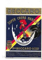 marsala  beccaro  fles etiket heraldiek  kippenei  haan, Verzenden, Gebruikt, Overige typen