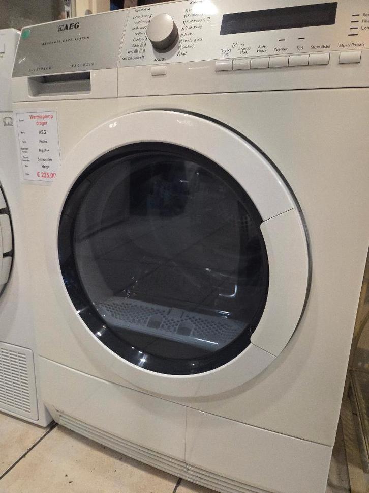 warmtepompdroger - AEG - 8kg - A++, Witgoed en Apparatuur, Wasdrogers, Refurbished, Condens, Voorlader, 6 tot 8 kg, Minder dan 85 cm