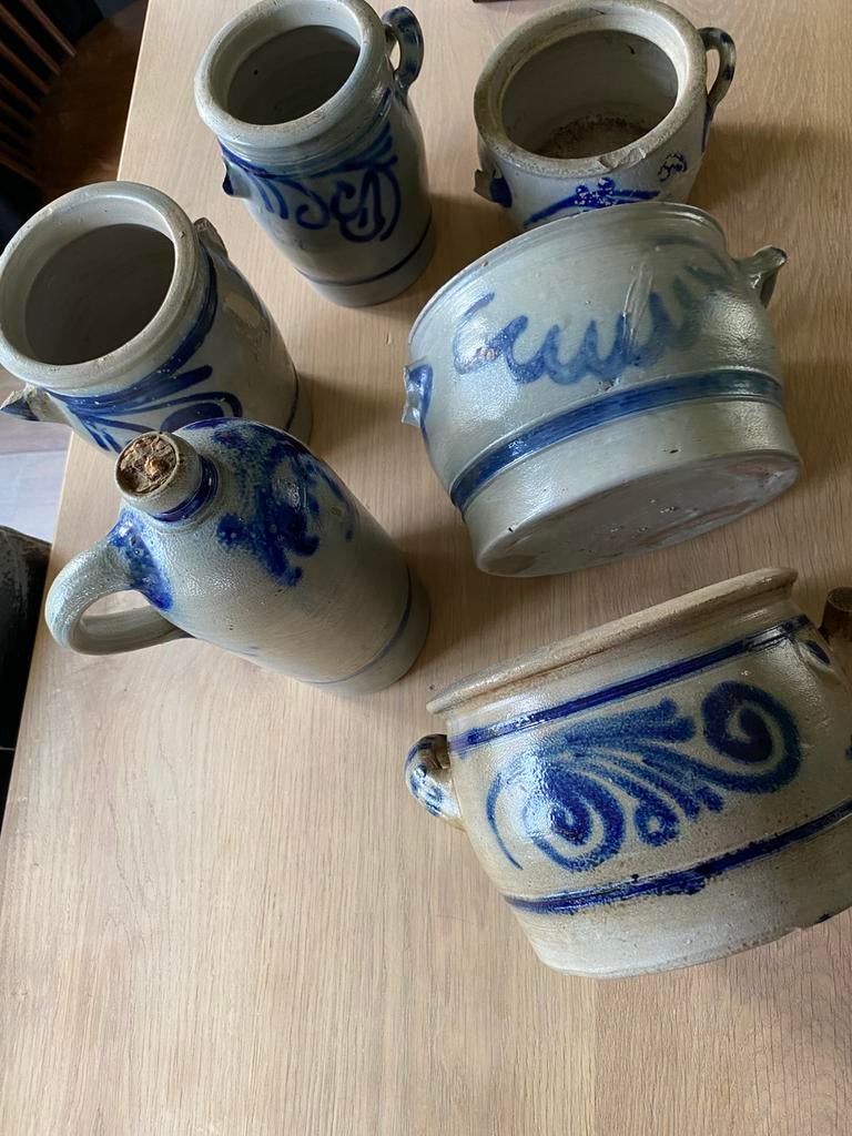 Diverse Keulse potten, mosterd potjes, Antiek en Kunst, Ophalen of Verzenden