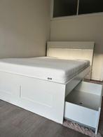 Ikea bed, Huis en Inrichting, Slaapkamer | Bedden, Ophalen, Wit, Tweepersoons, 140 cm