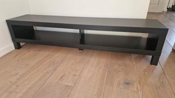 TV meubel Ikea Lak zwart-bruin 160x35x36 beschikbaar voor biedingen