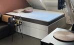 Ikea brimnes bed 140x200 incl. Matras, Ophalen, Wit, Tweepersoons, 140 cm