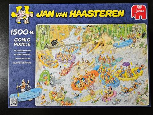 Jan van Haasteren Wild water raften puzzel 1500 stukjes, Hobby en Vrije tijd, Denksport en Puzzels, Gebruikt, Legpuzzel, 500 t/m 1500 stukjes