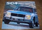 brochure Peugeot 504 modellen 1981, Nieuw, Peugeot, Ophalen of Verzenden