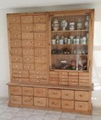 Prachtige antieke apothekerskast (origineel Oost-Duits), Ophalen, Gebruikt, 5 laden of meer, 200 cm of meer