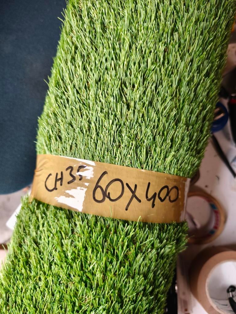 Kunstgras nieuw 60x400cm, 35 mm hoog, Tuin en Terras, Gras en Kunstgras, Ophalen, Nieuw, Minder dan 10 m², Kunstgras