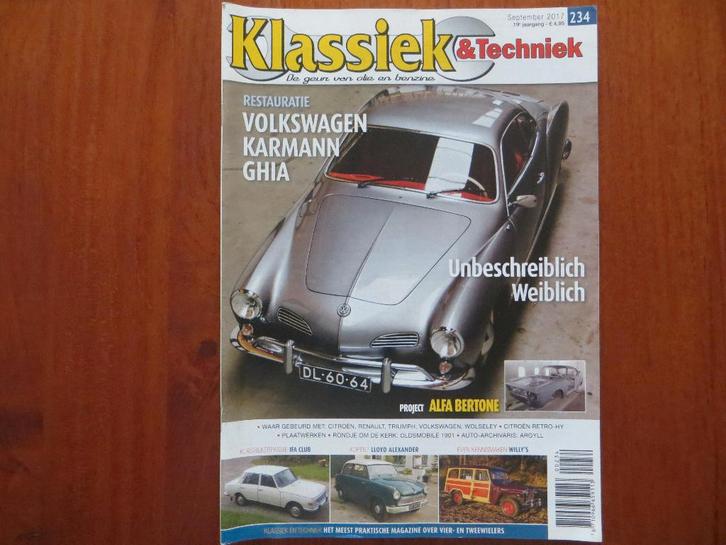 Klassiek & Techniek 234 Volkswagen Karmann Ghia, Lloyd TS, Boeken, Auto's | Folders en Tijdschriften, Nieuw, Volkswagen, Ophalen of Verzenden