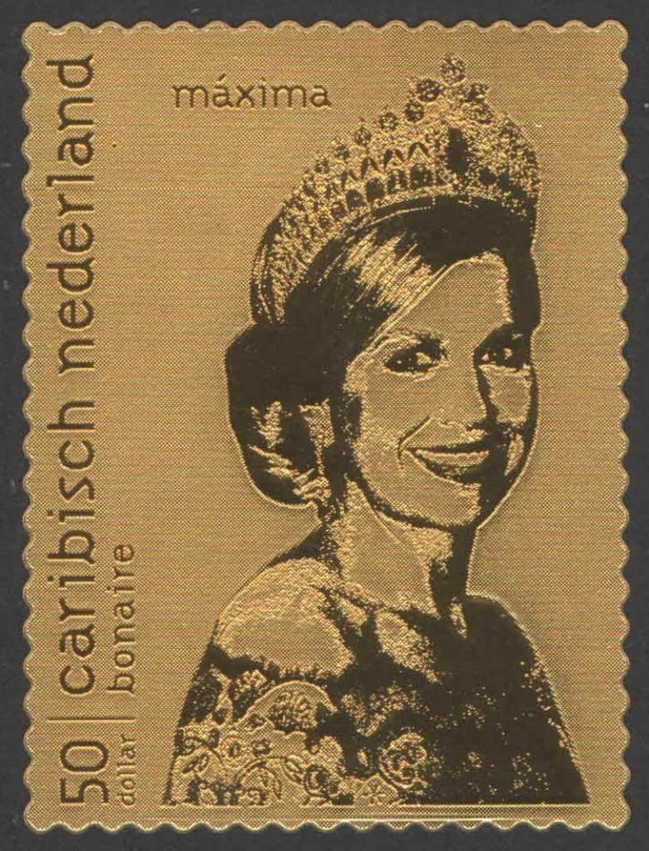 Caribisch Nederland 237 postfris Maxima in Goud 2021, Postzegels en Munten, Postzegels | Nederlandse Antillen en Aruba, Postfris