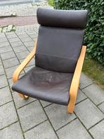 Te Koop : Ikea Fauteuil Stoel Relax Stoel Hout Leer Zie Foto, Ophalen, Gebruikt, Minder dan 75 cm, Hout