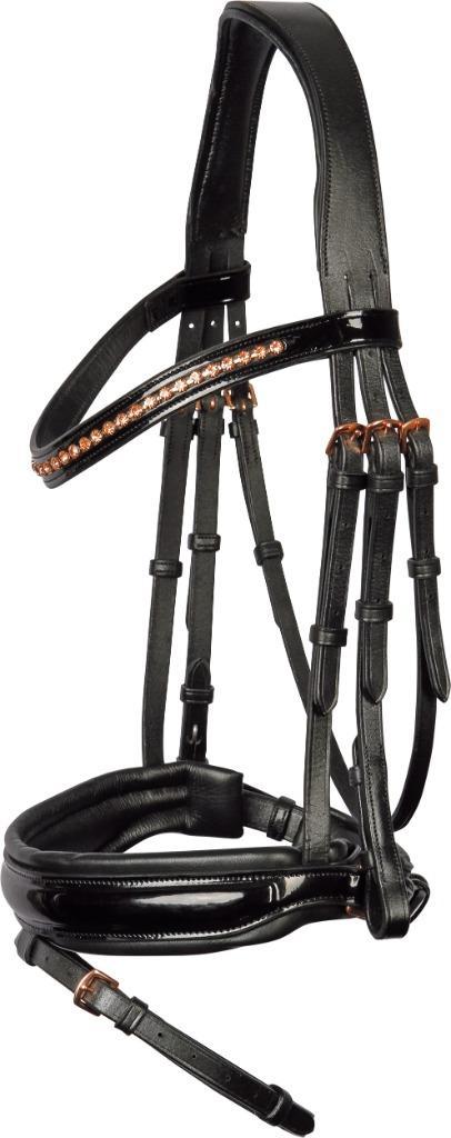 Harry's Horse Hoofdstel Chique Rosegold, maat Cob, Dieren en Toebehoren, Paarden en Pony's | Hoofdstellen en Tuigage, Nieuw, Ophalen of Verzenden
