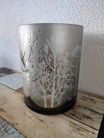 Schitterend glaze windlicht xl takken frosted zilver, Overige materialen, Overige kleuren, Nieuw, Ophalen of Verzenden