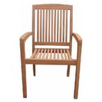 Stapelbare Tuinstoel Teakhout, zie je niet vaak !, Ophalen of Verzenden