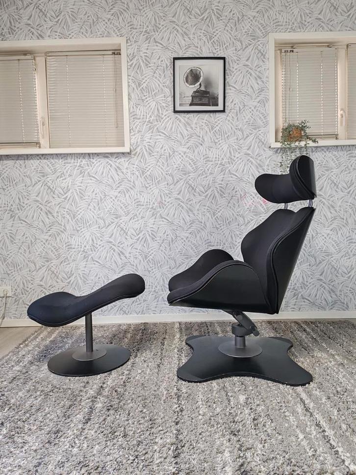 Stokke Varier Tok design balans relax fauteuil*, Huis en Inrichting, Fauteuils, Gebruikt, Hout, Metaal, Stof, 50 tot 75 cm, Ophalen of Verzenden