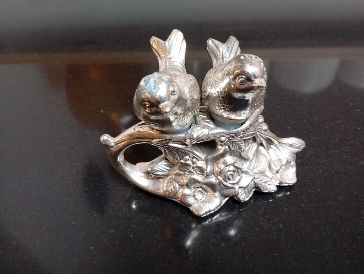 Verzilverde zout- en peperstrooiers Weidlich Bros., Antiek en Kunst, Antiek | Goud en Zilver, Zilver, Ophalen of Verzenden