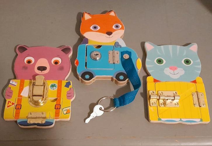 Locktou slotenspel van Djeco, Kinderen en Baby's, Speelgoed | Houten speelgoed, Gebruikt, Overige typen, Ophalen of Verzenden