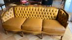Luxe Barok Stijl Bank - Geel Leer, Ophalen, Gebruikt, Overige maten, Klassiek