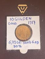 10 Gulden 1917 Gouden Munt, Antiek en Kunst, Ophalen of Verzenden, Goud