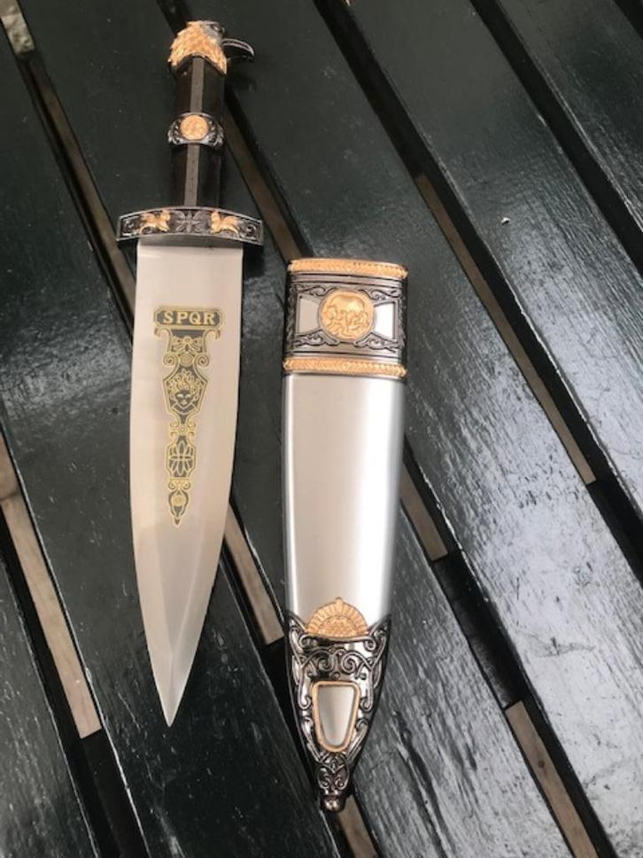 mooie sier dolk, Romeinse Rijk stijl, zgan, Verzamelen, Militaria | Algemeen, Mes of Dolk, Ophalen of Verzenden