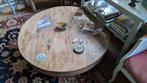 Eiken salon tafel, Ophalen, Gebruikt, Rond, 50 tot 100 cm