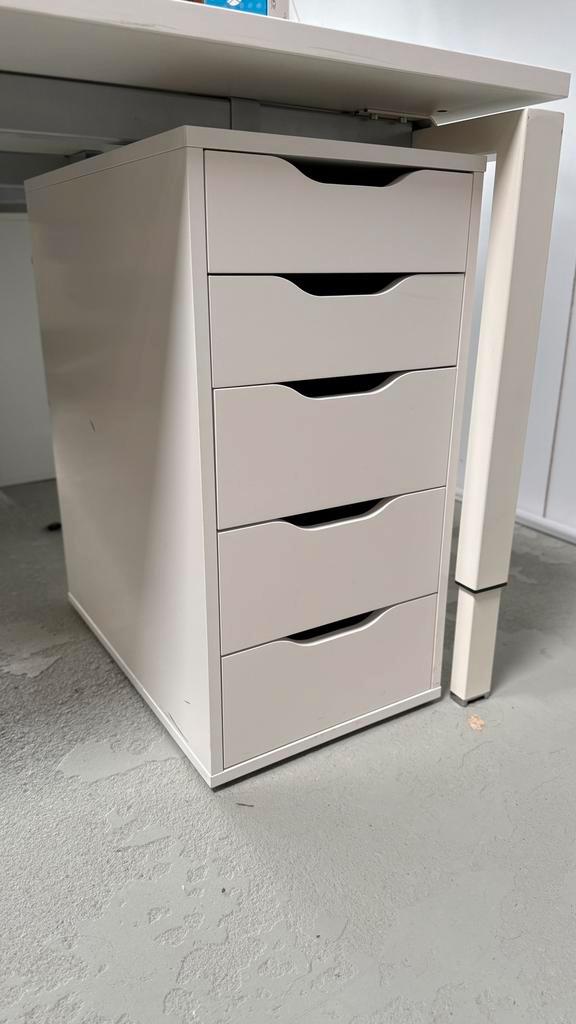 Witte Houten laden kasten-  IKEA ALEX  | UITVERKOOP, Huis en Inrichting, Kasten | Ladekasten, Gebruikt, Minder dan 100 cm, 25 tot 50 cm