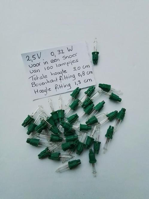 2,5V 0,32W reservelampjes kerstverlichting insteeklampjes, Diversen, Kerst, Nieuw, Ophalen of Verzenden