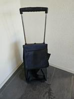 Boodschappentrolley, boodschappenkar blauw, Ophalen, Gebruikt, 20 tot 30 cm, Zwart