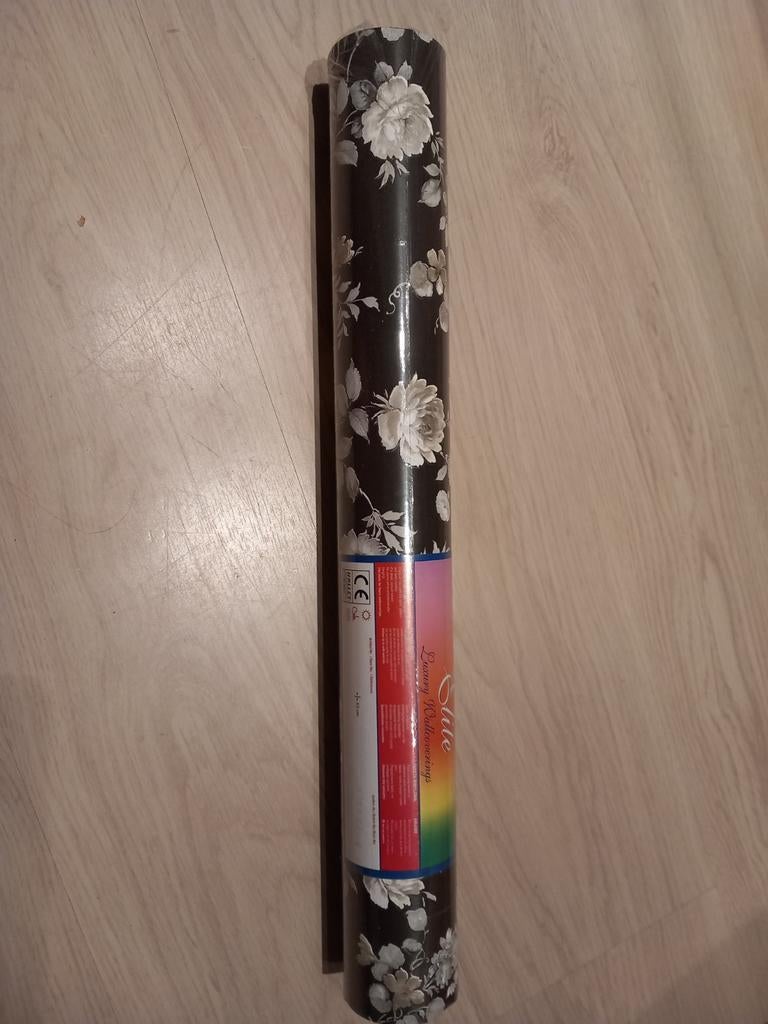 Zwart bloemen behang, Ophalen of Verzenden, Minder dan 10 m², Zwart, Bloemen