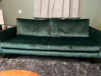 Groene Velours Tweezitsbank, Huis en Inrichting, Banken | Bankstellen, Ophalen, Gebruikt, 100 tot 125 cm, 150 tot 200 cm