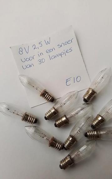 8V2,5W reservelampjes kerstverlichting E10 reserve lampjes  beschikbaar voor biedingen