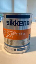 Sikkens Rubbol BL Rezisto Mat 1 l kleur 9010, Ophalen, Zo goed als nieuw, Wit, Lak