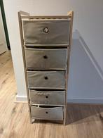 Houten opbergkastje, Huis en Inrichting, Kasten | Ladekasten, Ophalen, Minder dan 50 cm, Gebruikt, 5 laden of meer