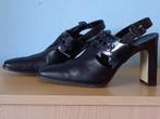 Zwarte leer pumps maat 37, La Veneze., Zwart, Ophalen of Verzenden, Gedragen