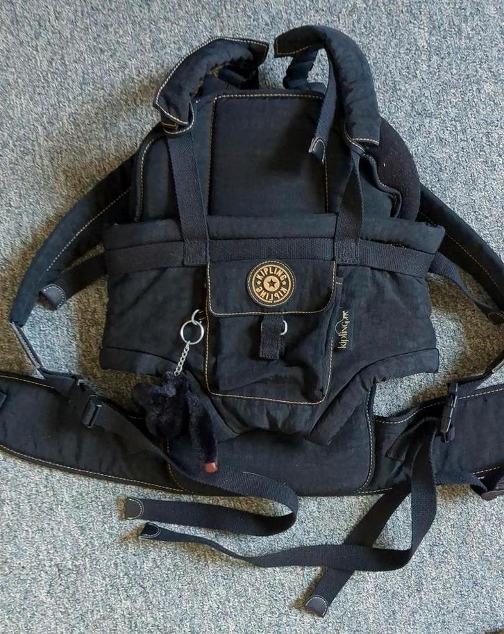 Kipling Draagzak - Zwart, Kinderen en Baby's, Babydragers en Draagdoeken, Gebruikt, Draagzak, Buik, Overige merken, Ophalen of Verzenden