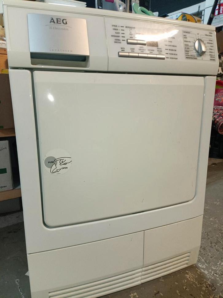 Aeg lavatherm 59800 warmtepompdroger 7 KG, Witgoed en Apparatuur, Wasdrogers, Zo goed als nieuw, Condens, 6 tot 8 kg, 85 tot 90 cm