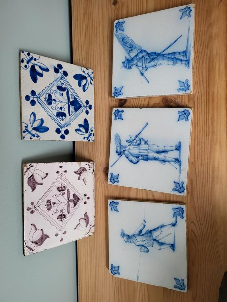 Oude Tegels - Diverse Motieven, Antiek en Kunst, Antiek | Wandborden en Tegels, Ophalen of Verzenden