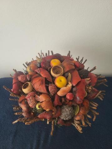 fleurig gebonden bosje droogbloemen(hout) voor decoratie beschikbaar voor biedingen