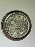 Nederland zilveren 10 Cent 1893 Wilhelmina, Postzegels en Munten, Munten | Nederland, Verzenden, Zilver, 10 cent, Koningin Wilhelmina
