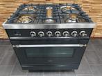 Luxe Boretti Fornuis 80cm antraciet + rvs 1 oven 5 pits, 60 cm of meer, Ophalen of Verzenden, Zo goed als nieuw, Energieklasse A of zuiniger