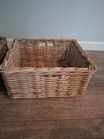 Twee rieten manden, Huis en Inrichting, Gebruikt, Mand, Ophalen of Verzenden, Riet