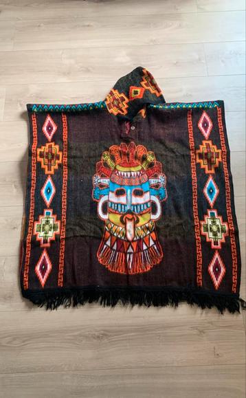 Originele handgemaakte Alpaca poncho 3XL uit Ecuador  beschikbaar voor biedingen