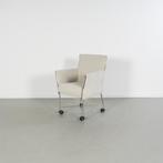 6x Montis Geraldine Fauteuil Beige Stof - Chroom/Wielen, Overige kleuren, Ophalen of Verzenden, Zo goed als nieuw, Metaal