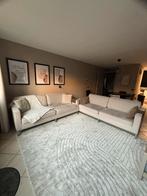 Grijz beige wehkamp bank, Huis en Inrichting, Ophalen, Gebruikt, 75 tot 100 cm, Rechte bank