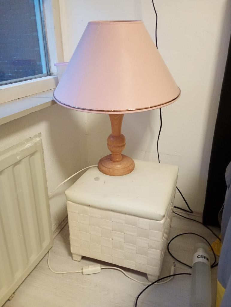Lamp, Ophalen, Zo goed als nieuw, Hout, Minder dan 50 cm