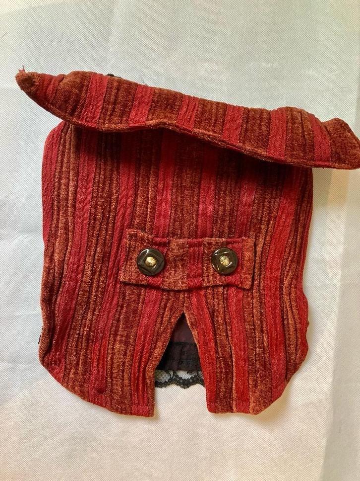 Jasje in gotische of Victoriaanse stijl voor kleine hond., Dieren en Toebehoren, Hondenkleding, Zo goed als nieuw, Hondenjas, Ophalen of Verzenden